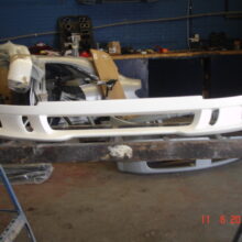 VW TRANSPORTER T5 FRONT BUMPER SPOILER (FIBREGLASS) 2 ONLY FOR VANS